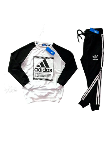 Conjunto Adidas Blanco y Negro