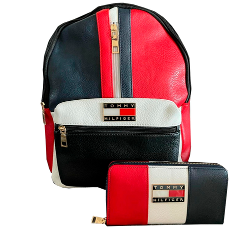 Tommy Hilfiger Bolso Rojo/Negro/